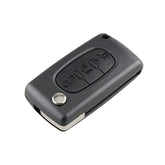 Car 3-button Folding Key Shell Remote Control Case for Peugeot / Citroen